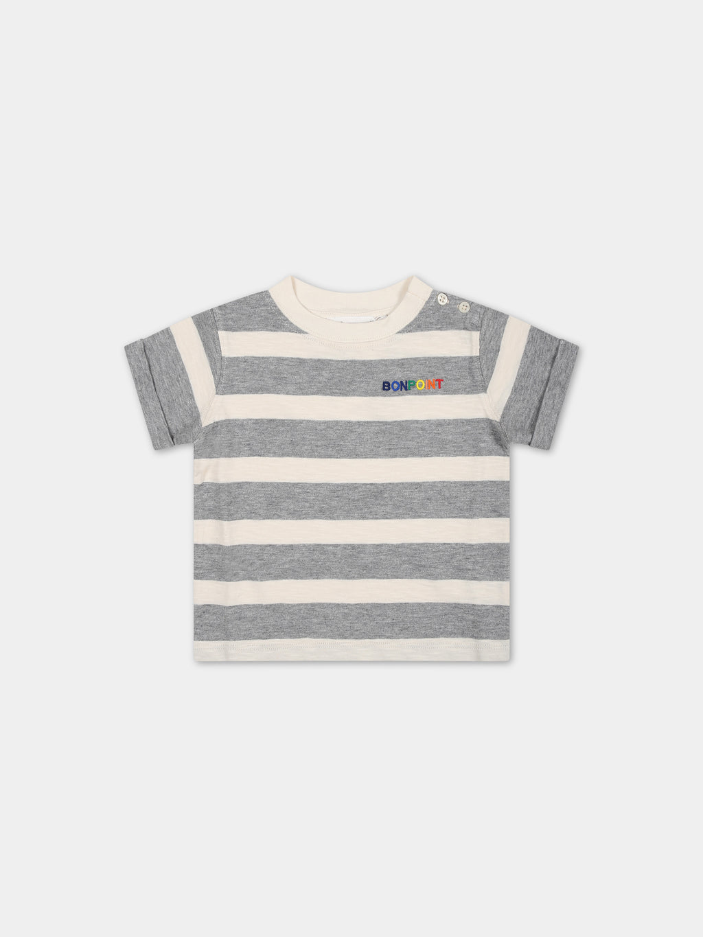 T-shirt grigia per neonati con logo